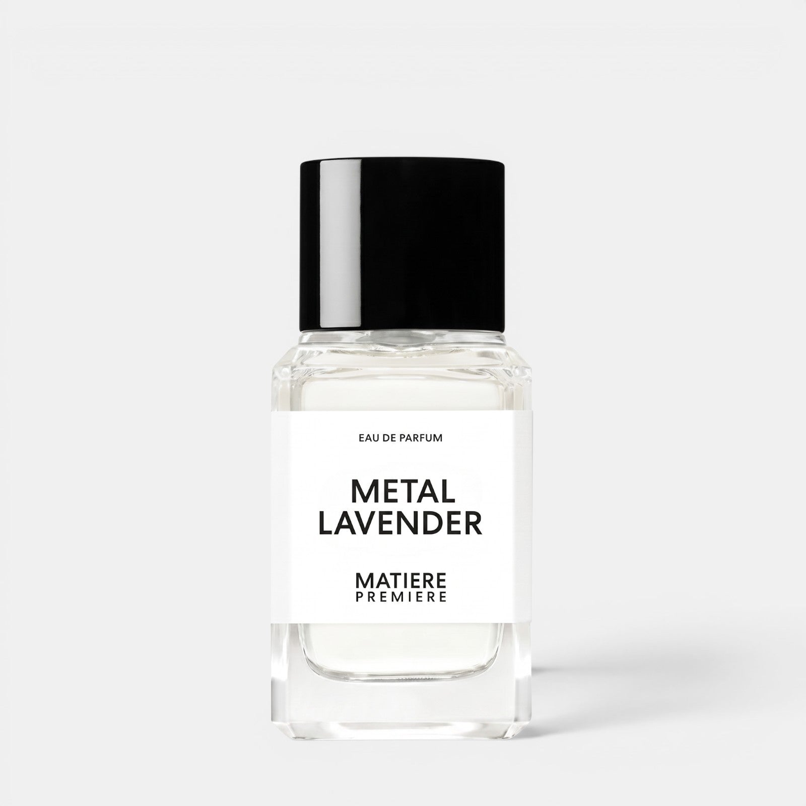 Shop Rescue Spa Metal Lavender eau de parfum in a clear glass bottle with a black cap against a white background.