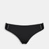 Shop Rescue Spa Mika black recycled polyamide tanga with side seam stitching and mid-back detail