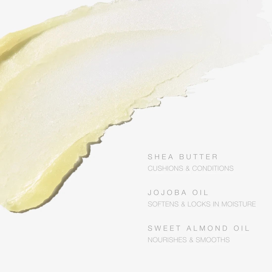 Shop Rescue Spa SPF 30 mineral lip balm texture swatch showing a smooth, silky, and hydrating formula