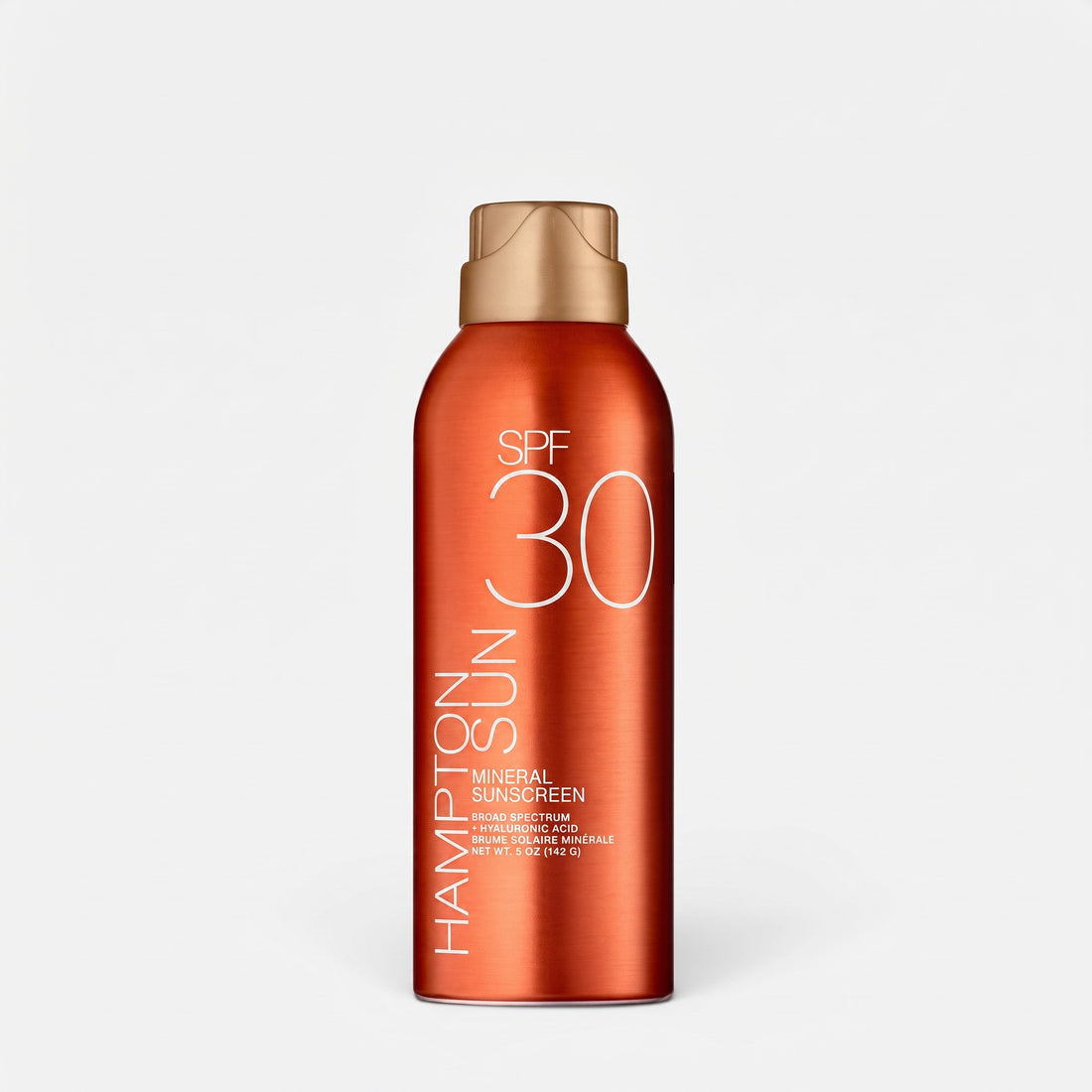 Shop Rescue Spa SPF 30 Mineral Mist in a metallic orange spray bottle for broad-spectrum sun protection.