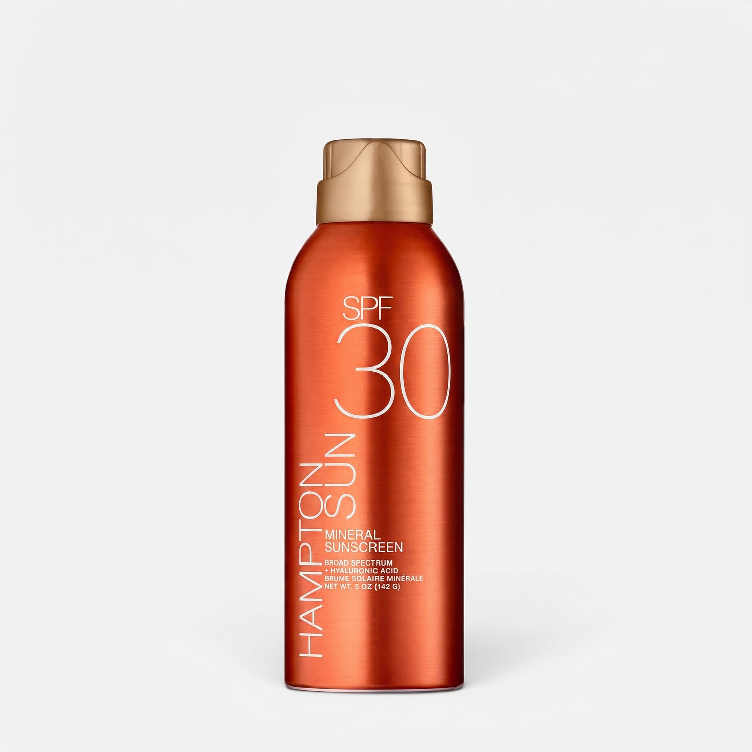Shop Rescue Spa SPF 30 Mineral Mist in a metallic orange spray bottle for broad-spectrum sun protection.