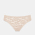 Shop Rescue Spa MINI beige lace tanga with floral pattern and delicate trim on the waistband and leg openings