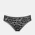 Shop Rescue Spa MINI black floral lace tanga briefs with delicate trim on the waistband and leg openings.