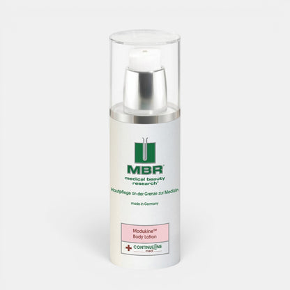 Shop Rescue Spa Modukine Body Lotion in a white 150ml pump bottle for soothing and protecting atopic skin.