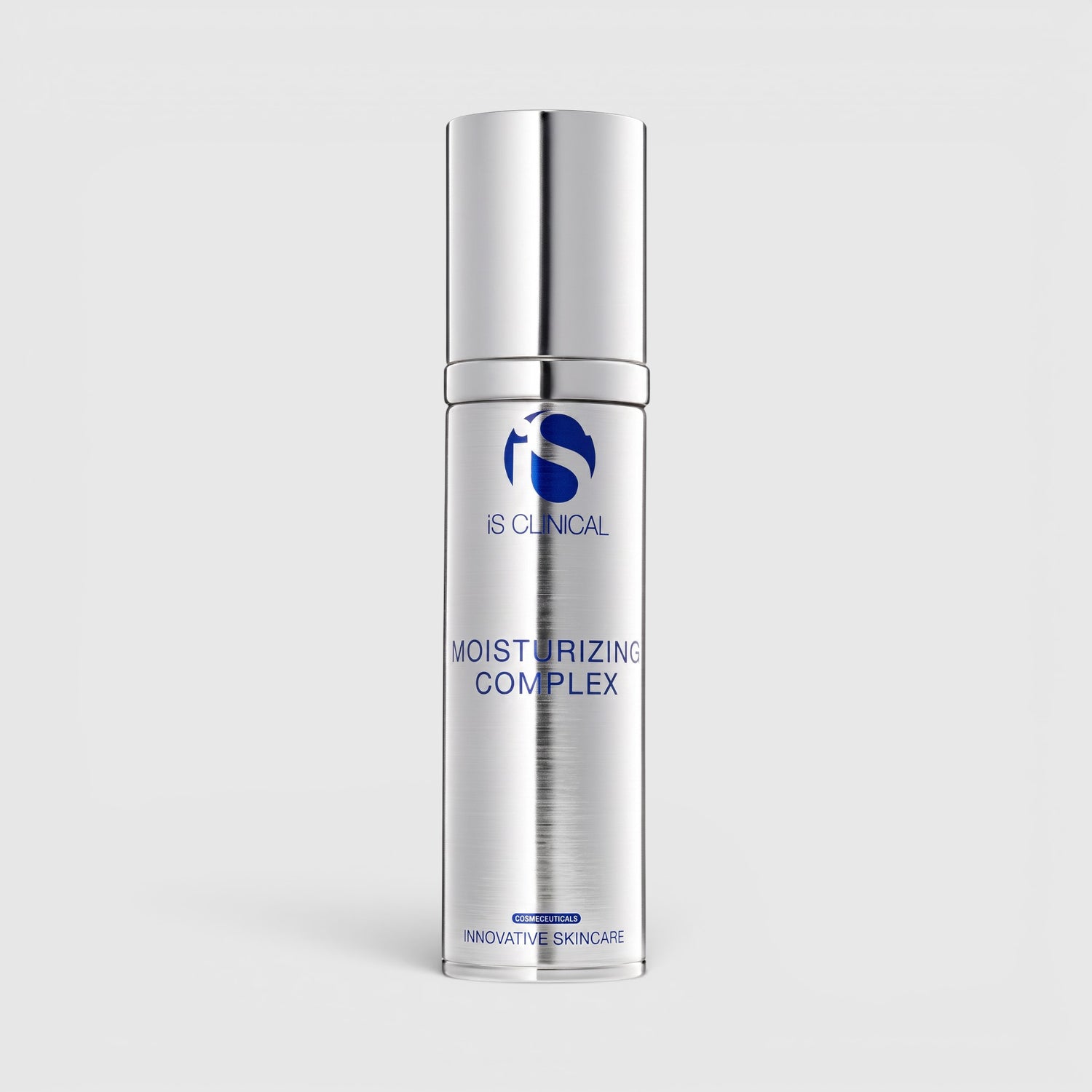 Shop Rescue Spa iS Clinical Moisturizing Complex 50g hydrating face cream in a sleek silver pump bottle