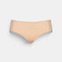Shop Rescue Spa MONICA low rise beige boy shorts in recycled polyamide jersey with side Vous-et-Moi stitching.