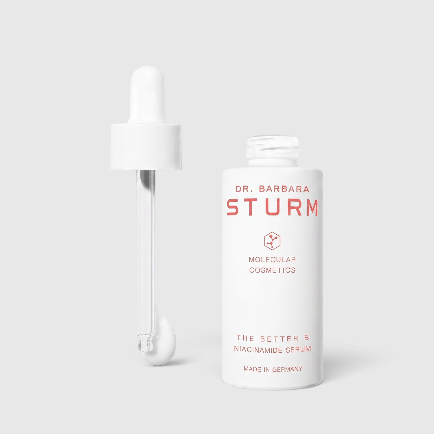 Shop Rescue Spa The Better B Niacinamide Serum bottle with white dropper, featuring pore-refining skincare formula.