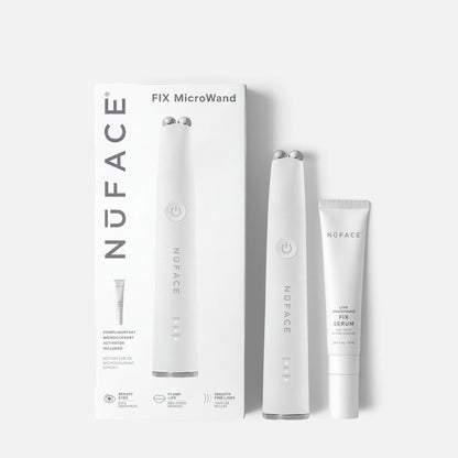 Shop Rescue Spa NuFACE FIX MicroWand device and line smoothing serum set for facial lifting and depuffing
