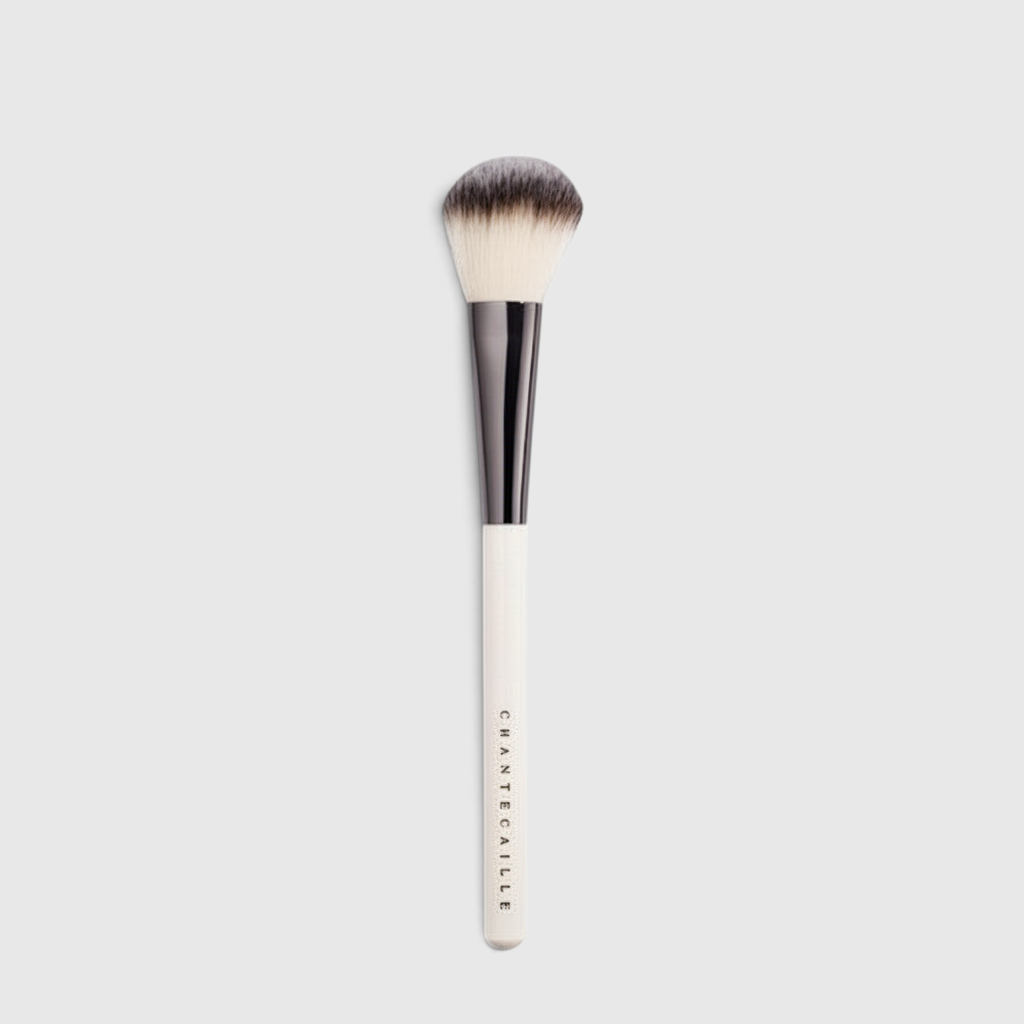 Shop Rescue Spa tapered ombré cheek brush with synthetic vegan bristles and a pale ivory wooden handle.