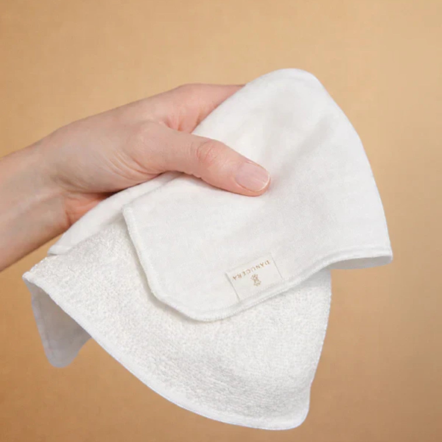 Shop Rescue Spa organic cotton dual washcloth with terry and muslin sides for gentle facial cleansing and exfoliation.