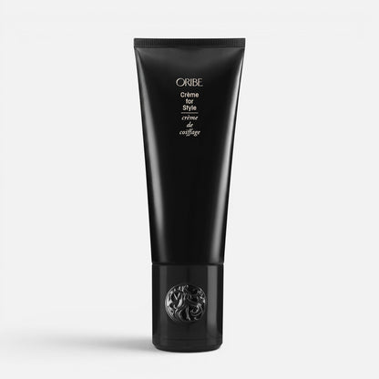 Shop Rescue Spa Oribe Creme for Style hair styling cream in a sleek black squeeze tube with decorative cap.