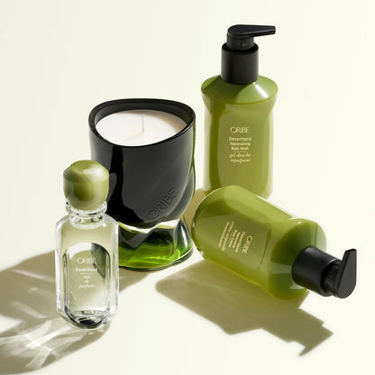 Shop Rescue Spa Oribe Desertland Restorative Body Creme 300ml in a green pump bottle with black accents.