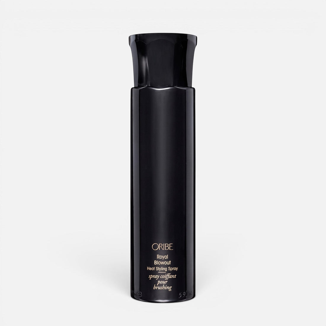 Shop Rescue Spa Oribe Royal Blowout Heat Styling Spray in a sleek black bottle for smooth, heat-protected hair.