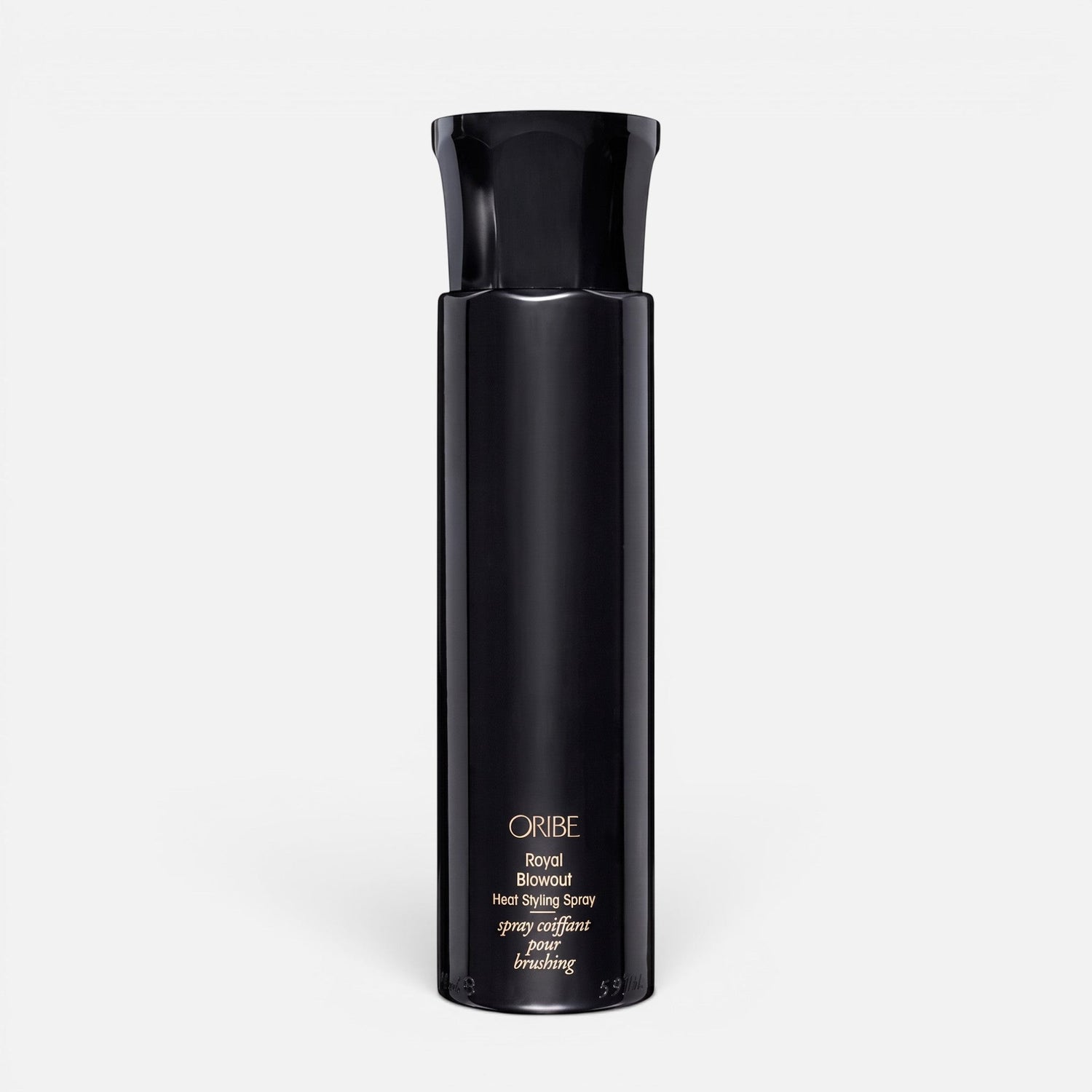 Shop Rescue Spa Oribe Royal Blowout Heat Styling Spray in a sleek black bottle for smooth, heat-protected hair.