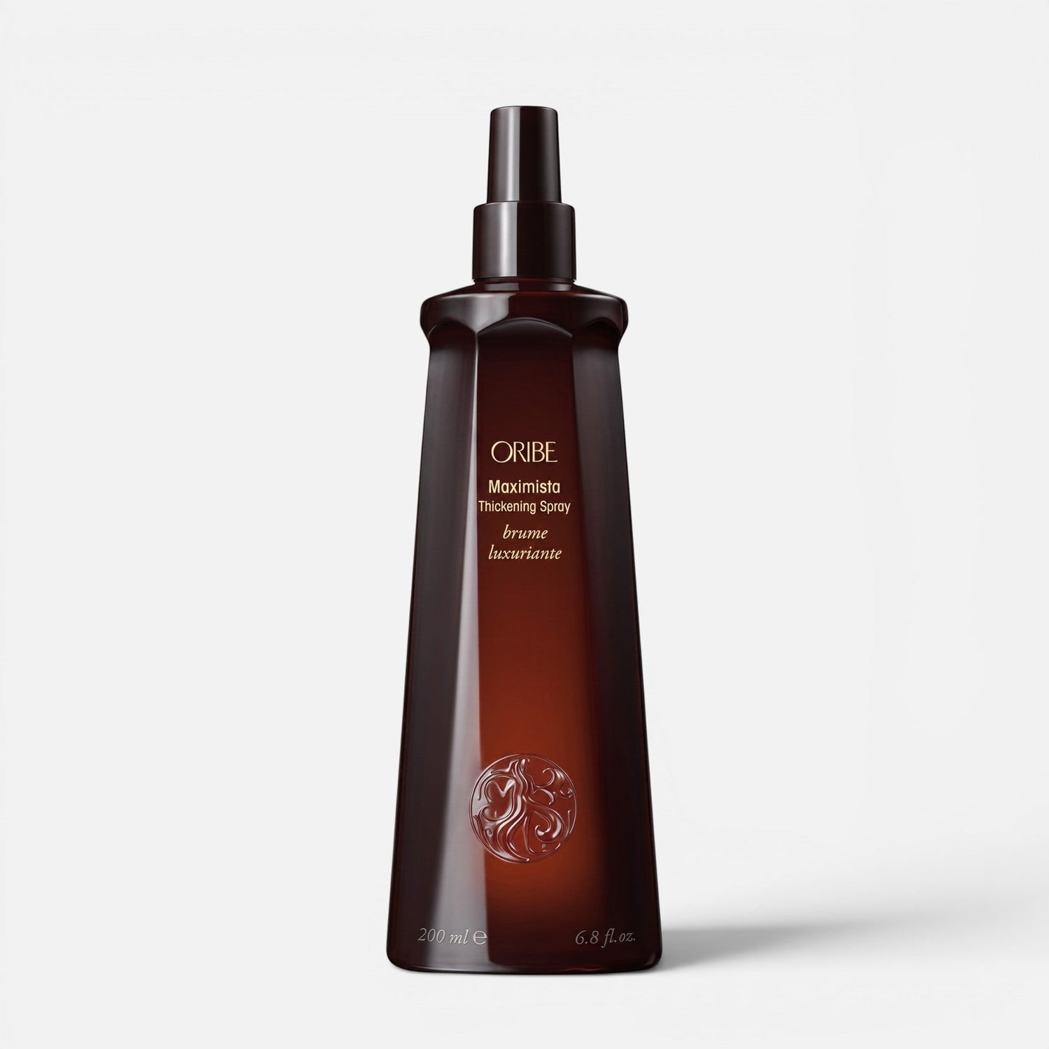 Shop Rescue Spa Oribe Maximista Thickening Spray in a dark brown 200ml bottle for hair volume and thermal protection.