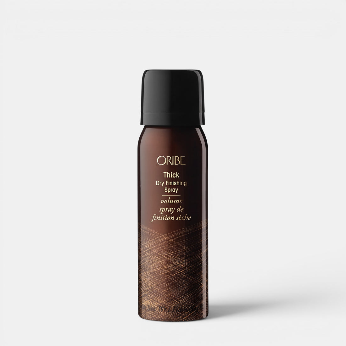 Shop Rescue Spa Oribe Thick Dry Finishing Spray in a dark brown bottle for hair volume and density.