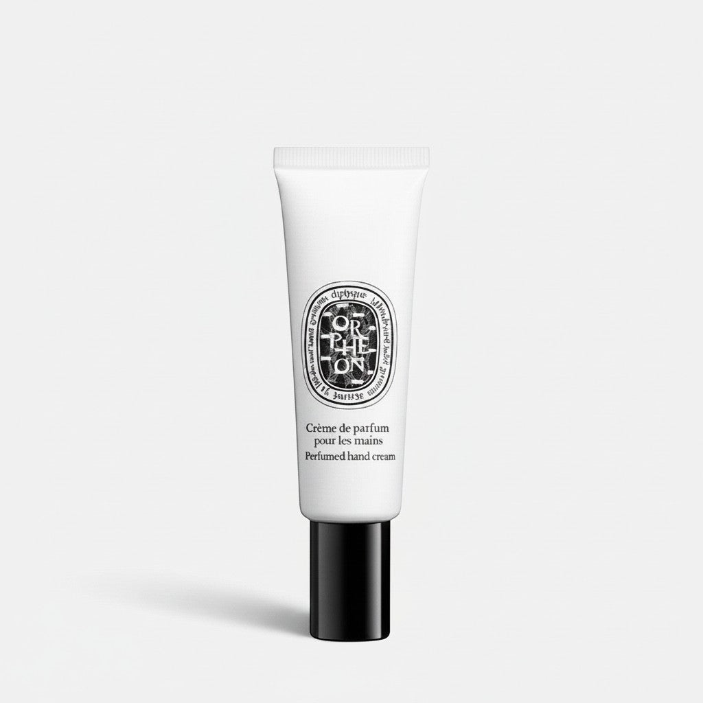 Shop Rescue Spa Orpheon perfumed hand cream in a white 45ml tube with black cap and elegant branding