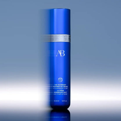 Shop Rescue Spa The Overnight Restorative Cream in a sleek blue 50ml pump bottle for intensive skin renewal.