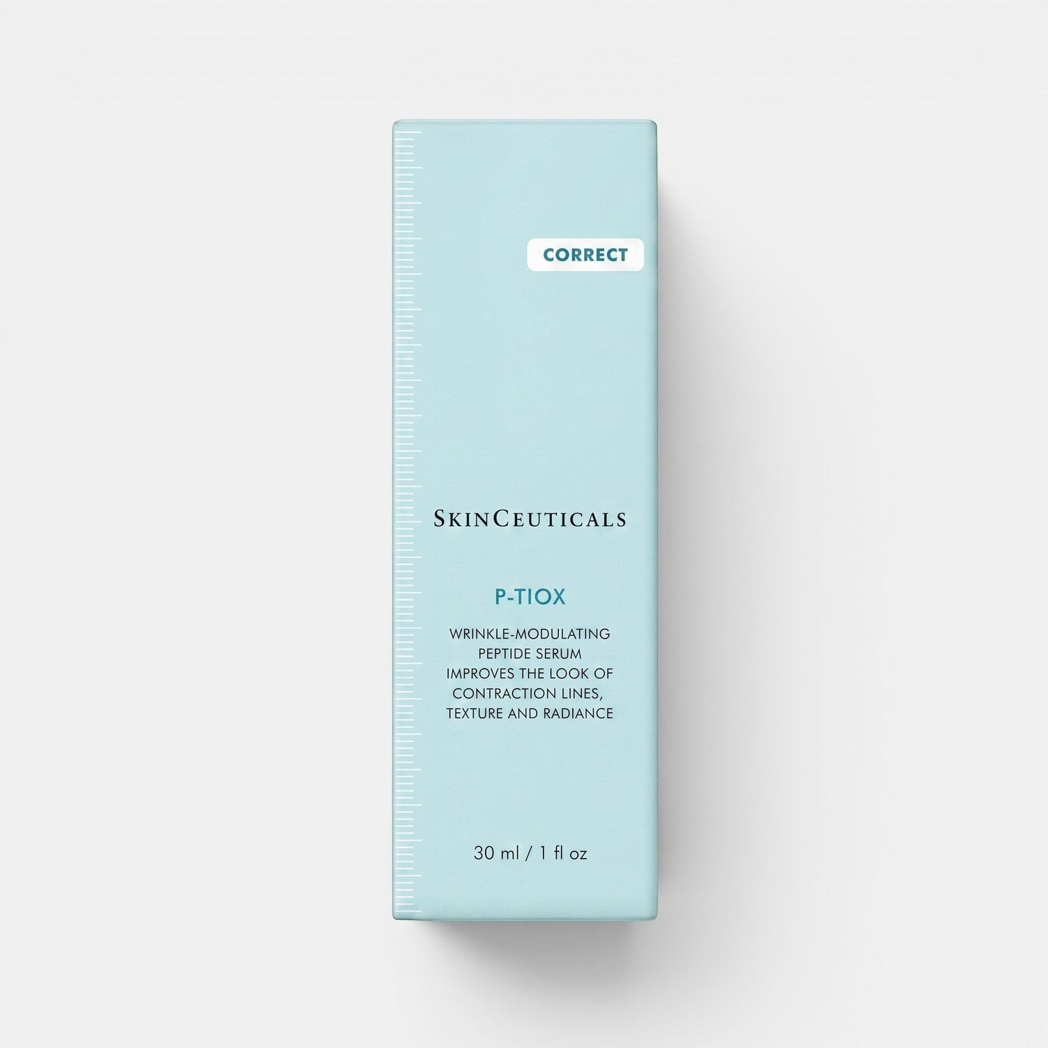Shop Rescue Spa P-Tiox peptide serum in a light blue 30ml bottle box for wrinkle correction and skin radiance.