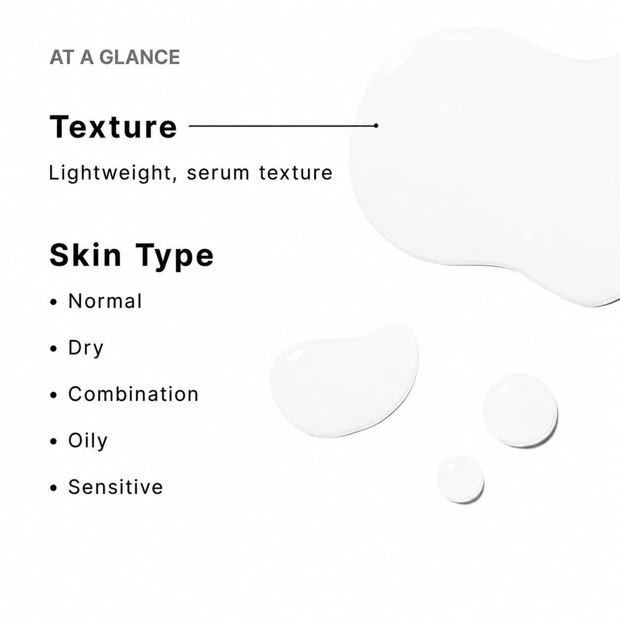 Shop Rescue Spa P-Tiox peptide serum showing a clear, lightweight liquid texture suitable for all skin types.
