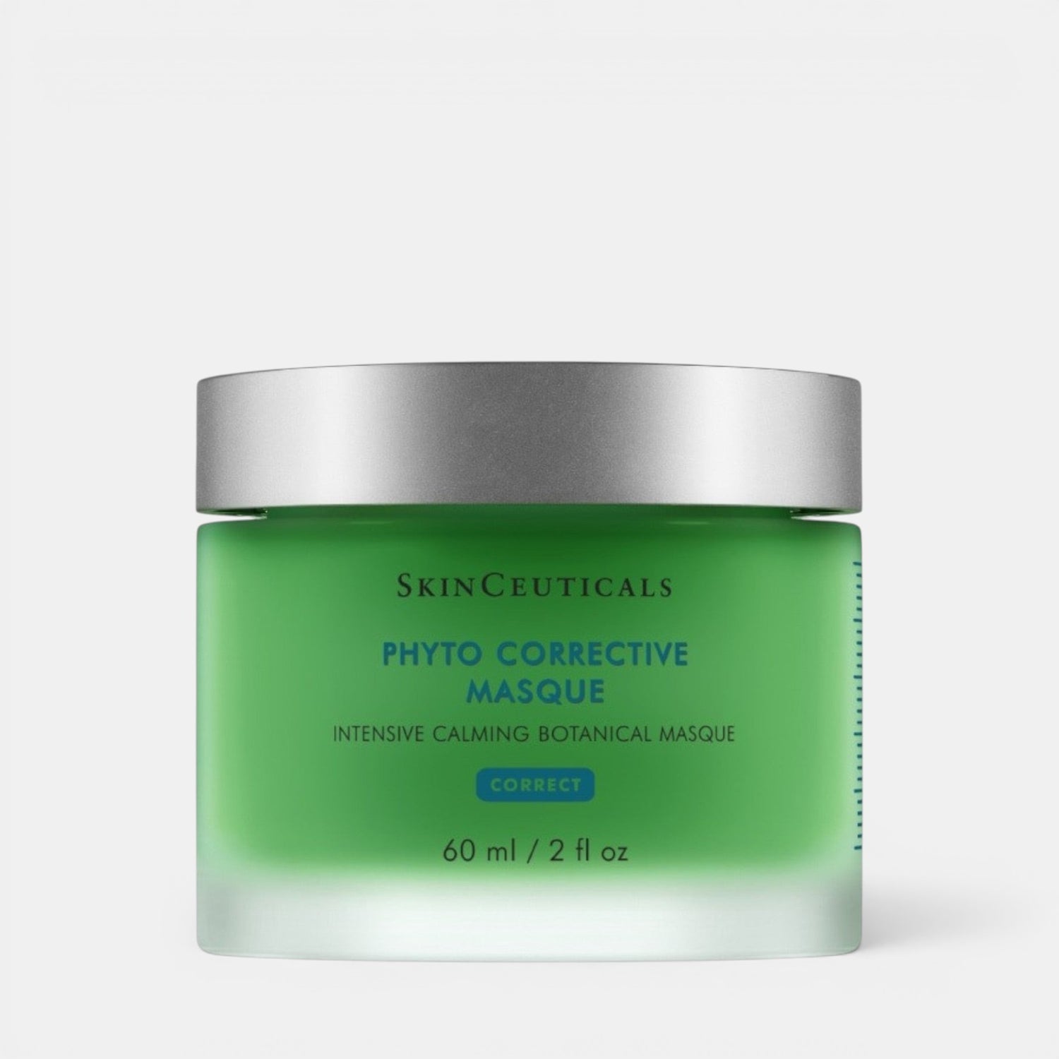Shop Rescue Spa SkinCeuticals Phyto Corrective Masque in a green glass jar with a silver lid for calming sensitive skin