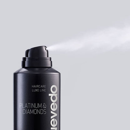 Shop Rescue Spa Miriam Quevedo Platinum and Diamonds dry shampoo spray bottle releasing a fine mist