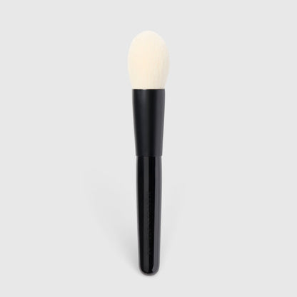 Shop Rescue Spa Powder II tapered makeup brush with soft white bristles and a black lacquered birch wood handle.