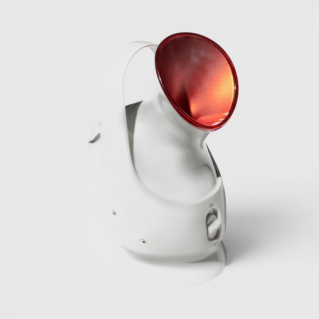Shop Rescue Spa Pro Facial Steamer with a white compact body and a vibrant orange steam nozzle for home spa treatments.