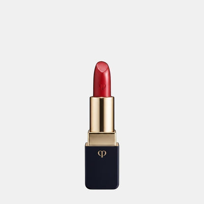 Shop Rescue Spa luxurious satin lipstick in a rich red shade with a lustrous finish and gold accents.