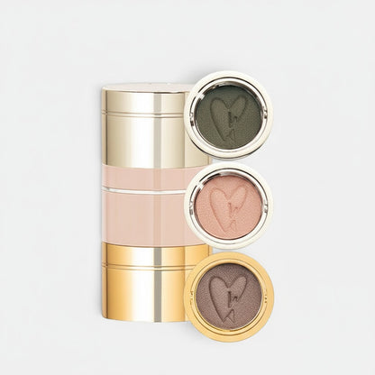 Shop Rescue Spa Rendez-Vous Eye Pods featuring three stackable magnetic eyeshadows in earthy tones with heart embossing.