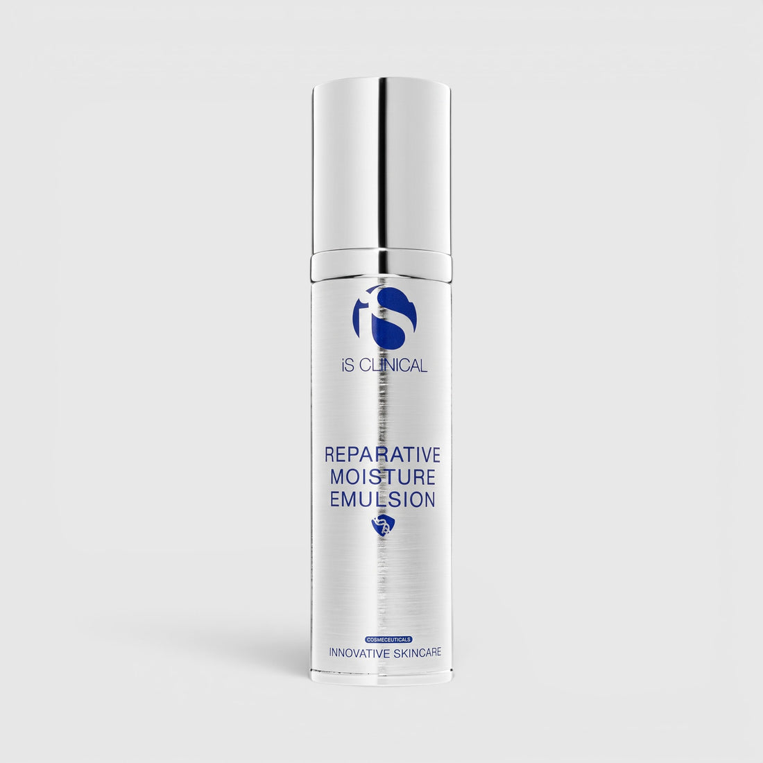 Shop Rescue Spa iS Clinical Reparative Moisture Emulsion 50g hydrating face moisturizer in a silver pump bottle