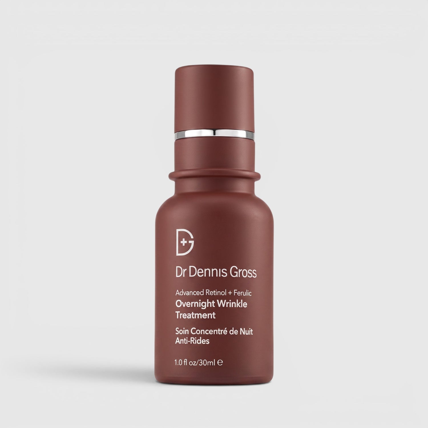 Shop Rescue Spa Dr Dennis Gross Advanced Retinol + Ferulic Overnight Wrinkle Treatment in a brown 30ml bottle