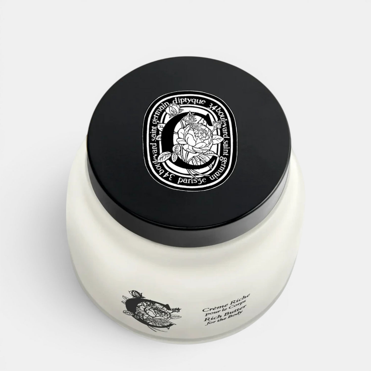 Shop Rescue Spa Rich Butter for the Body cream in a 200ml jar with a black lid and floral logo design.