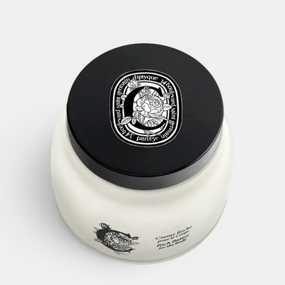 Shop Rescue Spa Rich Butter for the Body cream in a 200ml jar with a black lid and floral logo design.