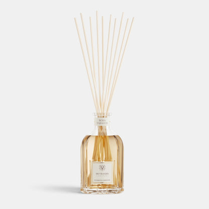 Shop Rescue Spa Dr. Vranjes Firenze Rosa Tabacco room diffuser in a glass bottle with reed sticks