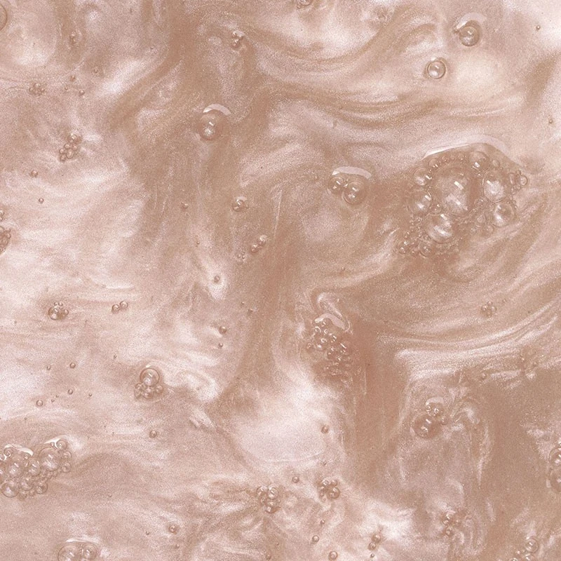 Shop Rescue Spa Black Baccara Hair Texturizing Wave Mist featuring a shimmering rose gold liquid texture with bubbles