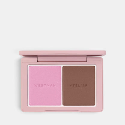 Shop Rescue Spa Westman Atelier Baby Cheeks and Face Trace sculpting powder duo in Poppet poppy pink and contour.