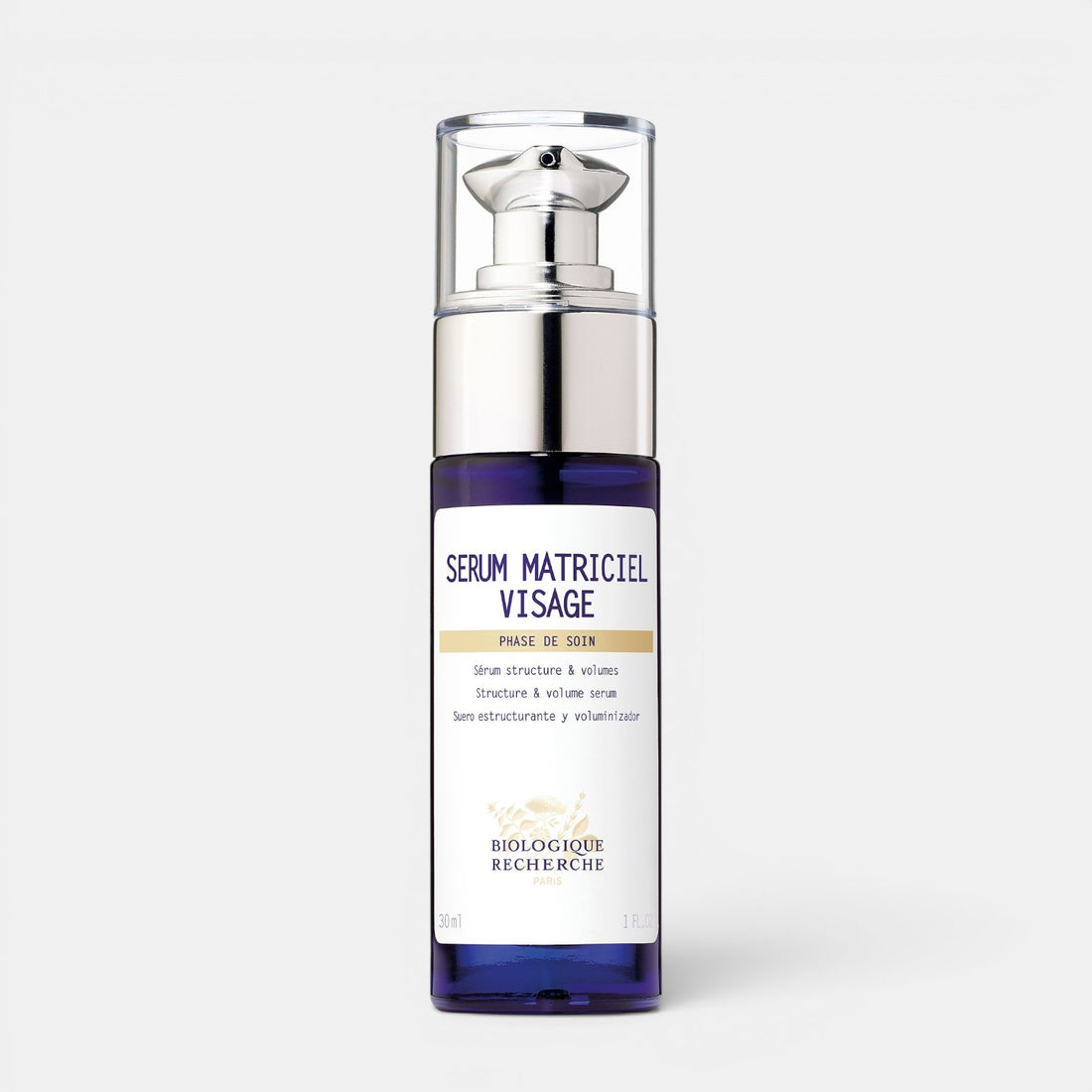 Shop Rescue Spa Serum Matriciel Visage tightening and lifting face serum in a 30ml blue glass pump bottle.