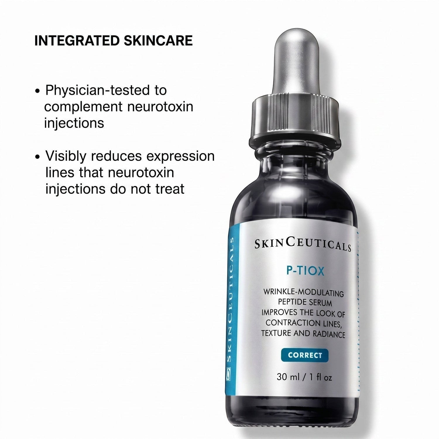 Shop Rescue Spa SkinCeuticals P-Tiox peptide serum bottle for wrinkle correction and glass skin radiance.