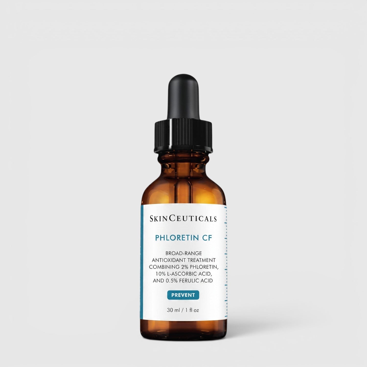 Shop Rescue Spa SkinCeuticals Phloretin CF antioxidant vitamin C face serum in a 30ml amber glass dropper bottle.