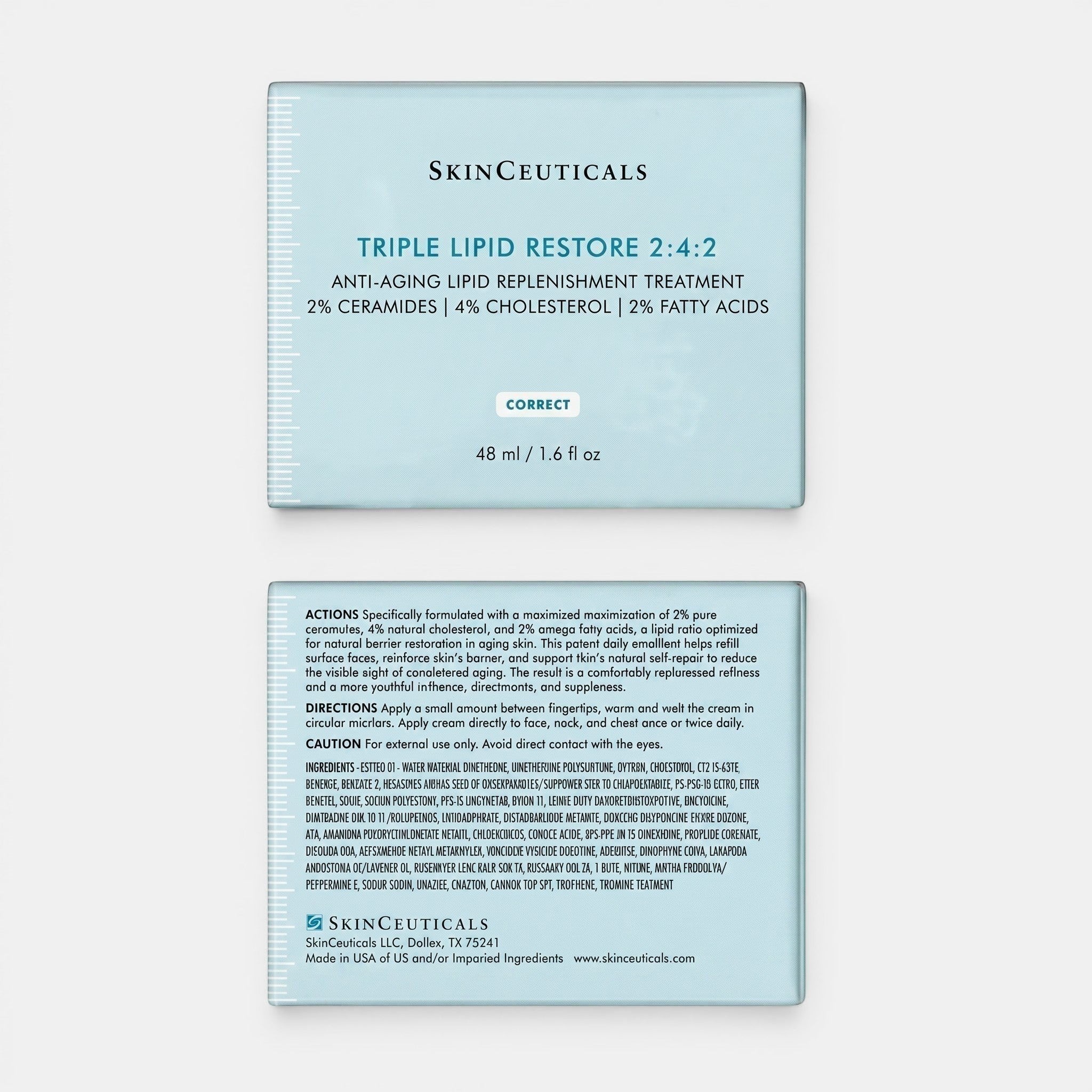 Shop Rescue Spa SkinCeuticals Triple Lipid Restore 2:4:2 anti-aging cream packaging front and back view
