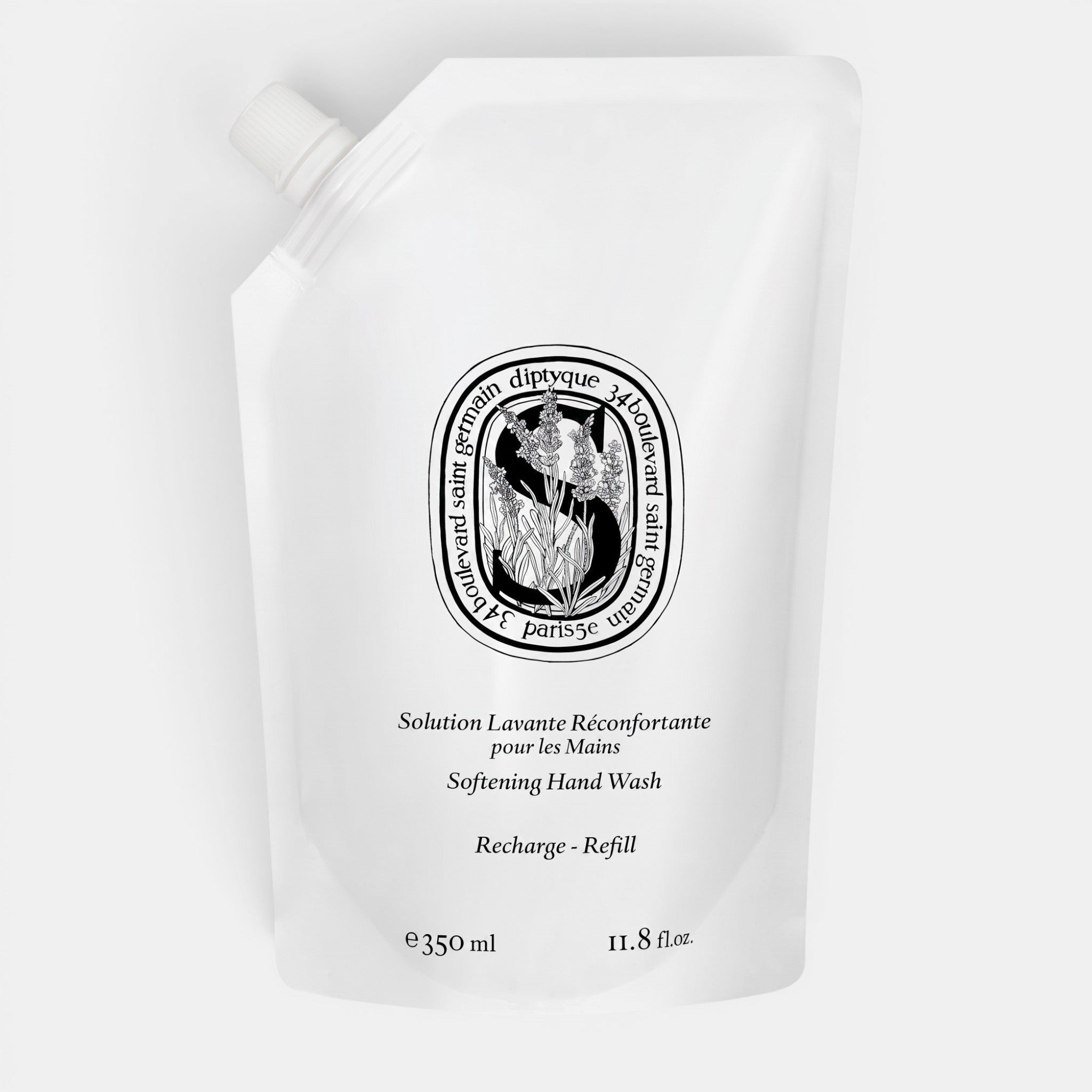 Shop Rescue Spa Softening Hand Wash 350ml refill pouch with lavender and rosemary floral water formula.