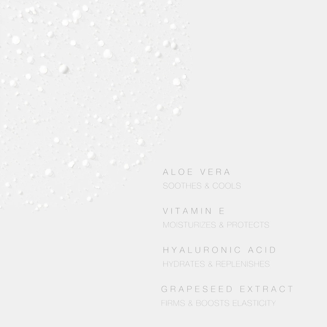 Shop Rescue Spa Hampton Sun SPF 30 mist texture showing hydrating ingredients like aloe vera and hyaluronic acid