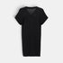 Shop Rescue Spa TALI black short tunic with a V-neckline, short sleeves, and a raw hemline.