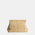Shop Rescue Spa Clay clutch bag in tan calf suede with a soft structured design and top closure.