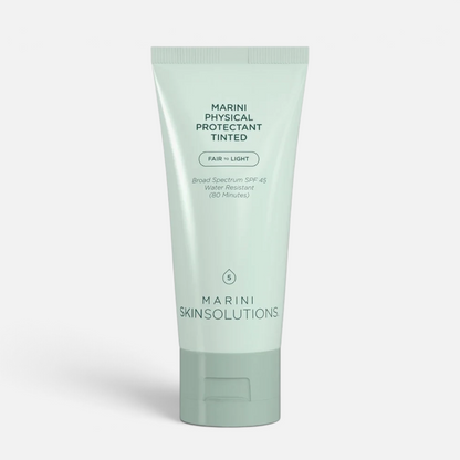 Shop Rescue Spa Jan Marini Physical Protectant Tinted SPF 45 sunscreen in a light green tube with a 2025 award seal.