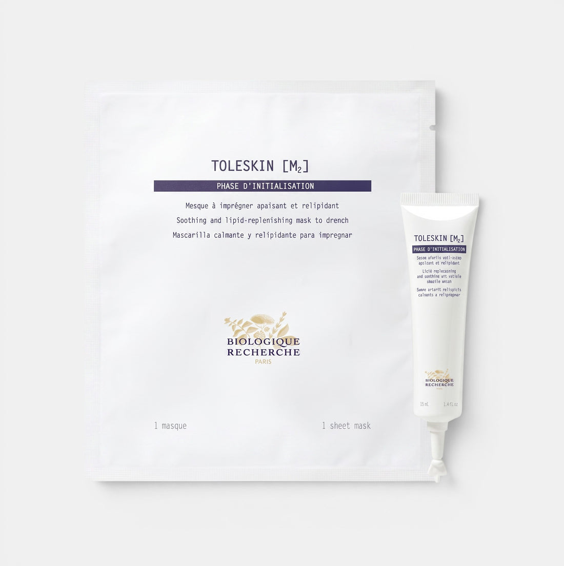 Shop Rescue Spa Biologique Recherche Toleskin M soothing sheet mask and 15ml tube for sensitive skin