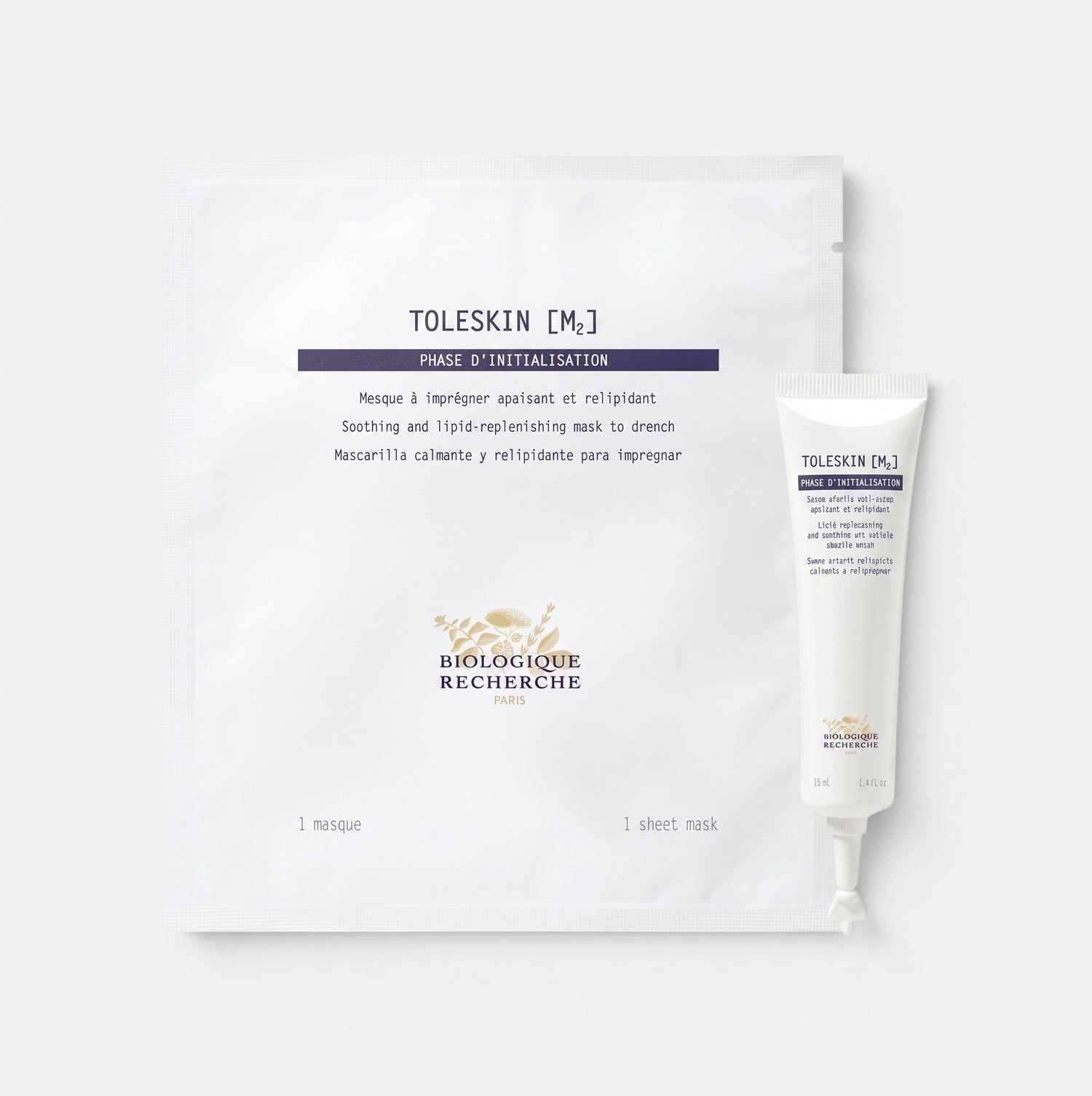 Shop Rescue Spa Biologique Recherche Toleskin M soothing sheet mask and 15ml tube for sensitive skin