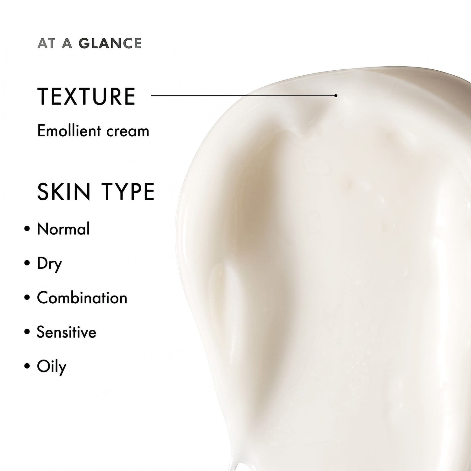 Shop Rescue Spa Triple Lipid Restore 2:4:2 emollient anti-aging cream texture swatch for all skin types