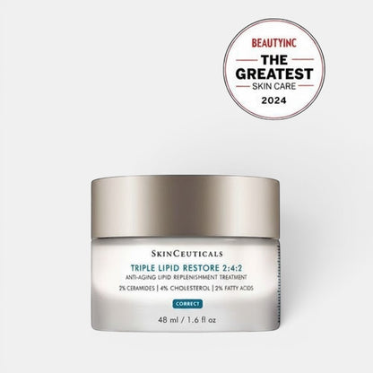 Shop Rescue Spa SkinCeuticals Triple Lipid Restore 2:4:2 anti-aging cream jar with 2024 BeautyInc award seal